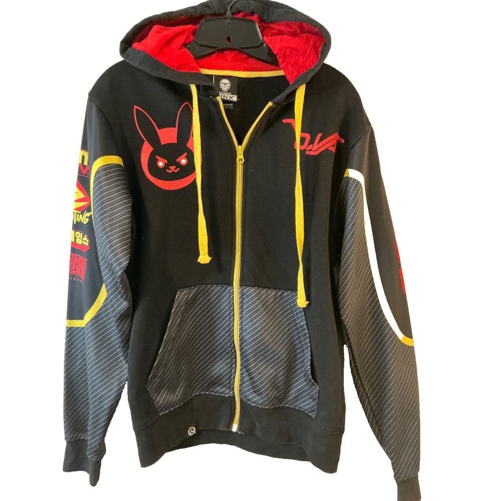JINX Hoodie Meka D.Va APM KR Blizzard Overwatch Men's Mall "I Play To Win" Zipup